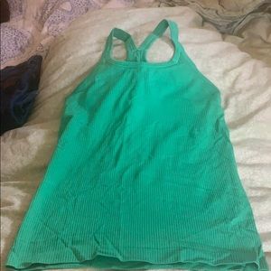 Size 8 green bean ebb and flow lululemon tank